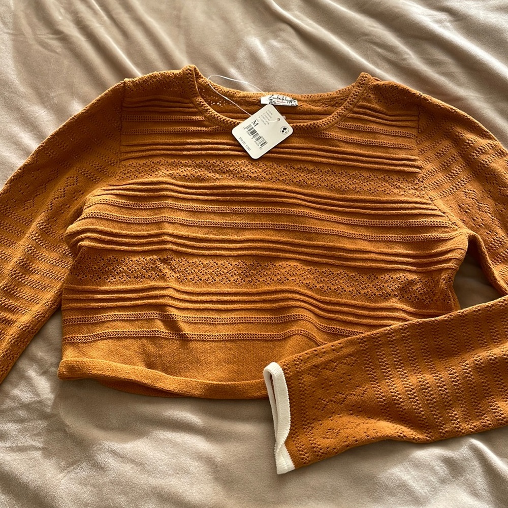 Free people cropped orange top